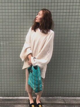 「ROSE BUD（ローズバッド）のアイテム（パンプス、ブルー系）」を使った、みのさん（レディース・153cm）の秋コーディネート