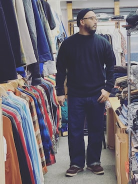 「At Last&Co（アットラスト）のアイテム（パンツ）」を使った、吉川雄太さん（メンズ・183cm）の秋コーディネート