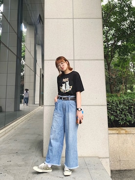 「通勤穿搭」｜「アイテム（腕時計）」を使った、rororozzさん（レディース・160cm）の夏コーディネート