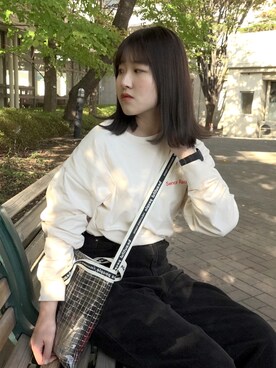 「休闲」｜「アイテム（アナログ腕時計）」を使った、rororozzさん（レディース・161cm）の秋コーディネート