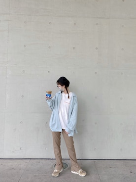「休闲」｜「アイテム（その他アウター）」を使った、rororozzさん（レディース・161cm）の春コーディネート