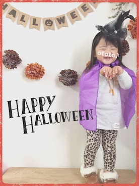 「wearhalloween2017」｜「アイテム（ワンピース/ドレス）」を使った、おと♪さん（キッズ・80cm）の秋コーディネート