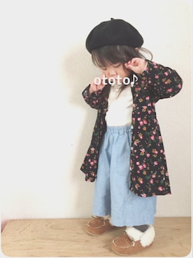 おと♪さん（キッズ・90cm）の秋コーディネート