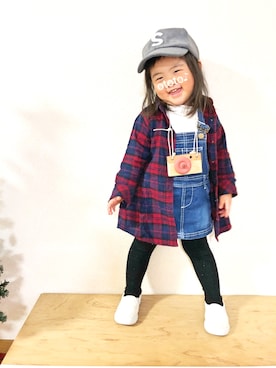 「Baddy Lee（バディリー）のアイテム」を使った、おと♪さん（キッズ・90cm）の冬コーディネート