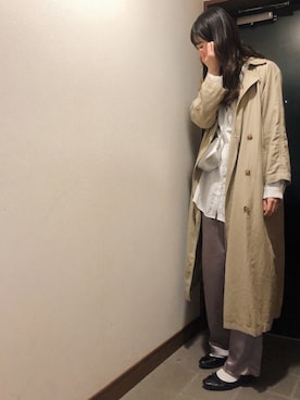 「最低気温10℃」｜「アイテム（ジャケット/アウター）」を使った、nareさん（レディース・169cm）の春コーディネート