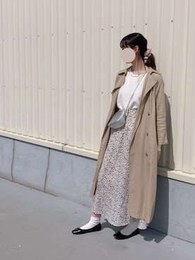 「Mila Owen」｜「アイテム（トレンチコート）」を使った、nareさん（レディース・169cm）の春コーディネート