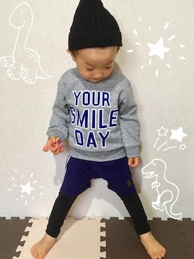 tora☺︎mariさん（キッズ・90cm）の冬コーディネート