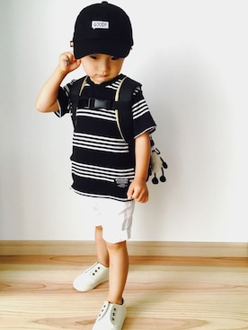 tora☺︎mariさん（キッズ・90cm）の夏コーディネート