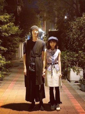 「Ionism（イオニズム）のアイテム（帽子）」を使った、Injoyさん（レディース・154cm）の冬コーディネート