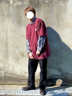 「carhartt」｜「アイテム（ローファー）」を使った、つぐ吉さん（メンズ・172cm）の春コーディネート