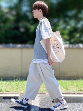 「色素薄い系」｜つぐ吉さん（メンズ・172cm）の夏コーディネート