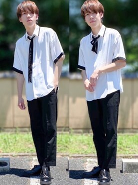 「アイテム（雑誌）」を使った、つぐ吉さん（メンズ・172cm・10代）の夏コーディネート