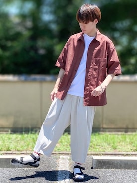 「アイテム（雑誌）」を使った、つぐ吉さん（メンズ・172cm・10代）の夏コーディネート