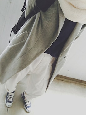 「SPINNS(スピンズ)のアイテム(ストール/ショール)」を使った、ちせさん(レディース・164cm)の冬コーディネート