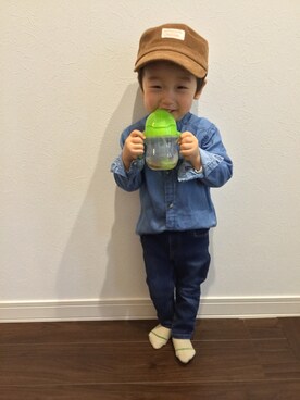 「帽子好き！」｜tiinさん（キッズ・90cm）の春コーディネート