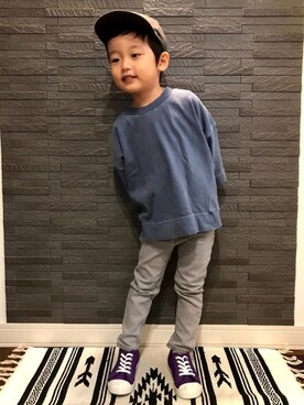 「RADCHAP（ラッドチャップ）のアイテム（スニーカー）」を使った、tiinさん（キッズ・100cm）の秋コーディネート