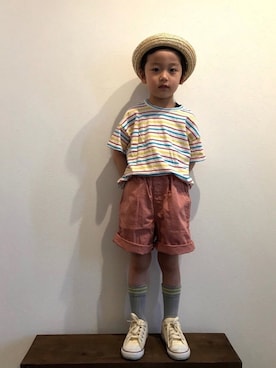 「DHOLIC kids（ディーホリックキッズ）のアイテム」を使った、tiinさん（キッズ・100cm）の夏コーディネート