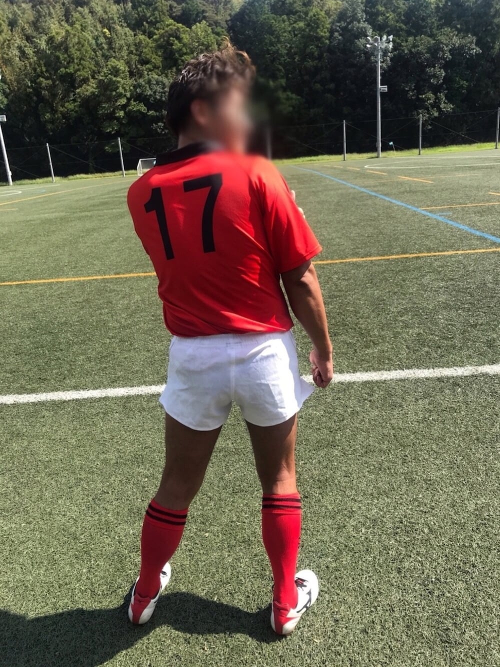 「ラグビー、ラグビー試合、CANTERBURY、MIZUNO、ラグビーシャツ、ラグビーパンツ、YBC」｜「試合風景のアイテム（その他、レッド系）」を使った、Tore@minさん（メンズ・174cm）の秋コーディネートの1枚目の写真