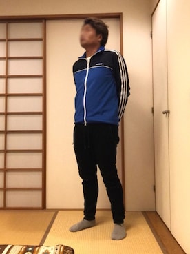 「アイテム（ジャージ）」を使った、Tore@minさん（メンズ・174cm・40代）の冬コーディネート