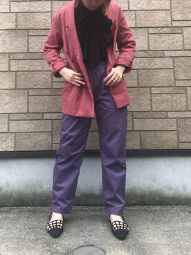 「stradivarius（ストラディバリウス）のアイテム（ジャケット/アウター）」を使った、しゅくたんさん（レディース・164cm）の春コーディネート