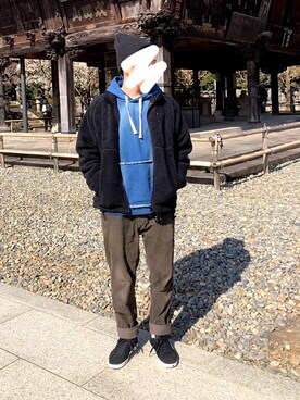 「アイテム（ブルゾン）」を使った、🧞‍♂️さん（メンズ・176cm・30代）の冬コーディネート
