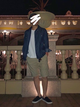 「アイテム（スリッポン）」を使った、🧞‍♂️さん（メンズ・176cm・20代）の夏コーディネート
