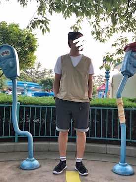 「トゥーンタウン」｜🧞‍♂️さん（メンズ・175cm）の夏コーディネート