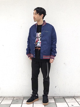 「Jieda（ジエダ）のアイテム」を使った、西岡さん（メンズ・172cm）の冬コーディネート