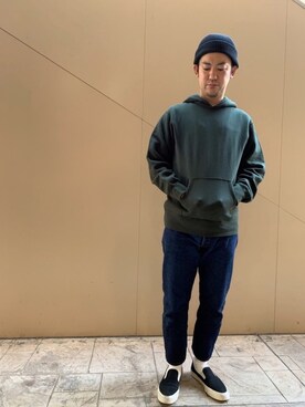 「CONVERSE（コンバース）のアイテム（スリッポン）」を使った、EBATAさん（メンズ・177cm）の秋コーディネート