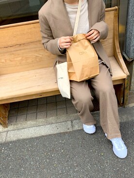 「おさんぽスタイル」｜「アイテム（ジャケット/アウター）」を使った、hidemiさん（レディース・154cm）の春コーディネート