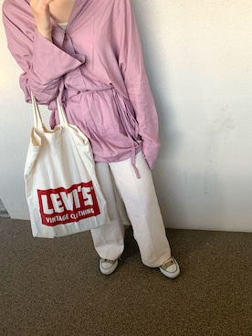 「Levi's（リーバイス）のアイテム（バッグ）」を使った、hidemiさん（レディース・154cm）の春コーディネート