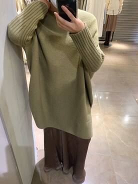 「アシメニット」｜hidemiさん（レディース・154cm）の秋コーディネート