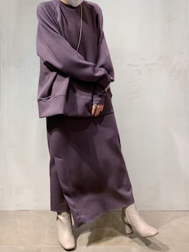 「ダンボール素材」｜「アイテム（アクセサリー）」を使った、hidemiさん（レディース・154cm）の冬コーディネート
