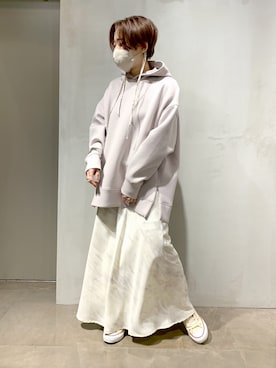 「マーブル柄」｜hidemiさん（レディース・154cm）の冬コーディネート