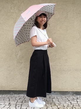 「アイテム（その他、グレー系）」を使った、おすましプーちゃん_OFFICIALさん（レディース・153cm）の夏コーディネート