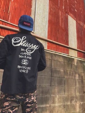 「STUSSY（ステューシー）のアイテム（ナイロンジャケット）」を使った、TKTさん（メンズ・173cm）の秋コーディネート