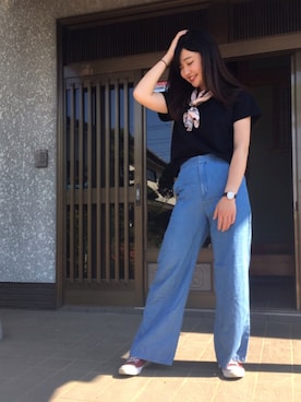 「RETRO GIRL（レトロガール）のアイテム（財布/小物）」を使った、Shiho.saitoさん（レディース・168cm）の夏コーディネート
