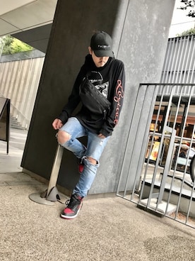 「jordan1」｜rizionさん（メンズ・172cm）の春コーディネート