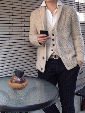 「STRAS BURGO（ストラスブルゴ）のアイテム」を使った、bdyoshiさん（メンズ・167cm）の春コーディネート