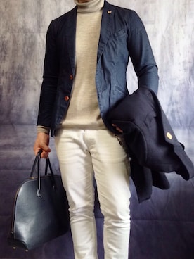 「united arrows」｜「アイテム（トレンチコート）」を使った、bdyoshiさん（メンズ・167cm）の春コーディネート