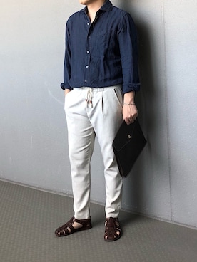 「EDER（エダー）のアイテム」を使った、bdyoshiさん（メンズ・167cm）の夏コーディネート