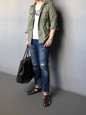 「EDER（エダー）のアイテム」を使った、bdyoshiさん（メンズ・167cm）の夏コーディネート