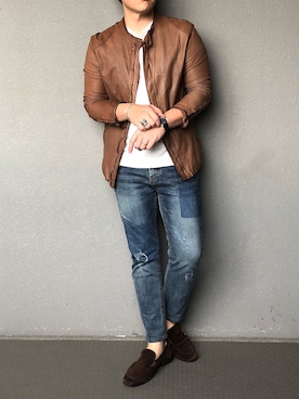 「アイテム（ブルゾン）」を使った、bdyoshiさん（メンズ・167cm・30代）の秋コーディネート