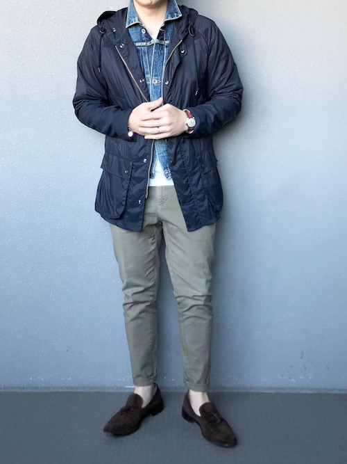 公平な シャベル 現代 バブアー ネイビー コーデ Signalaudiovisual Net