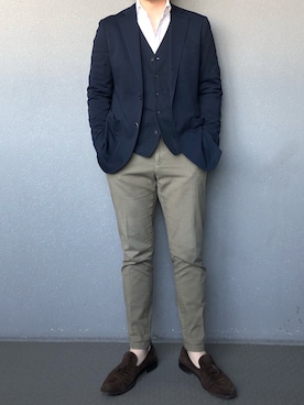 「アイテム（チノパンツ）」を使った、bdyoshiさん（メンズ・167cm・30代）の春コーディネート