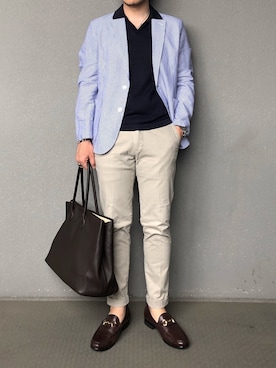 「Cisei（シセイ）のアイテム（バッグ）」を使った、bdyoshiさん（メンズ・168cm）の夏コーディネート