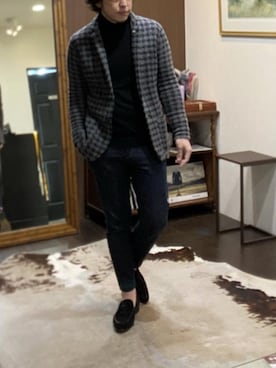 「lardini」｜bdyoshiさん（メンズ・167cm）の冬コーディネート