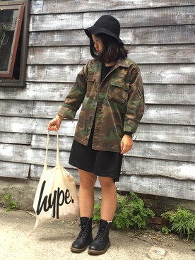 「HYPE（ハイプ）のアイテム（バッグ）」を使った、Minaさん（レディース・162cm）の冬コーディネート