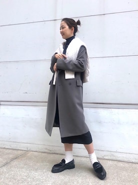 「ASTRAET（アストラット）のアイテム（ジャケット/アウター）」を使った、高山里沙さん（レディース・167cm）の冬コーディネート