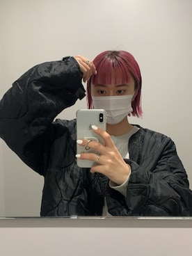 「2021年」｜「アイテム（アクセサリー）」を使った、カノンさん（レディース・153cm）の冬コーディネート